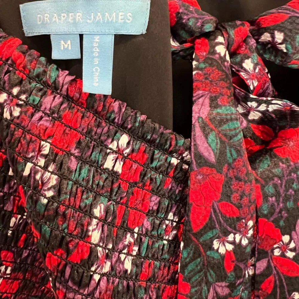 Draper‎ James Red and Black Ruffled Tiered Maxi Dress - Picture 3 of 5